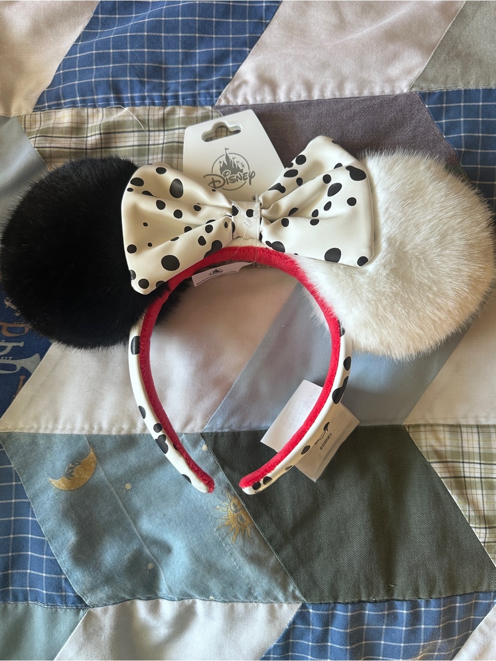 Disney Dalmatian-Inspired Minnie Ears Headband - Black, White & Red